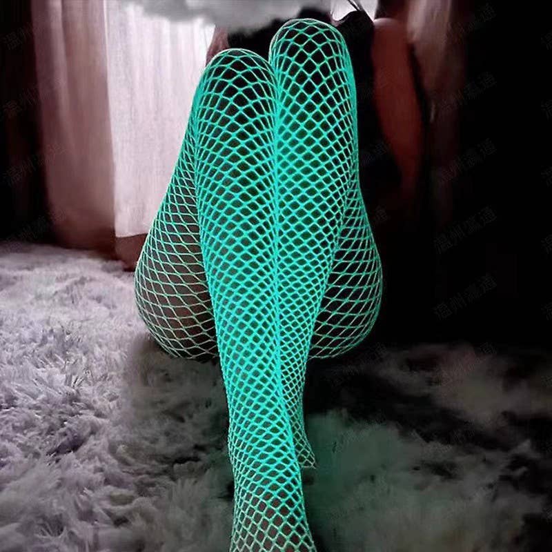 Glow in the Dark Fishnet Stockings
