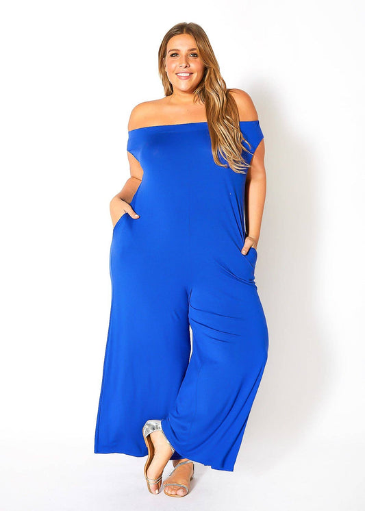 Bella Off Shoulder Wide Leg Jumpsuit