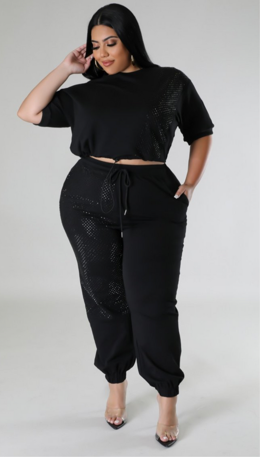 Blinged Jogger Set