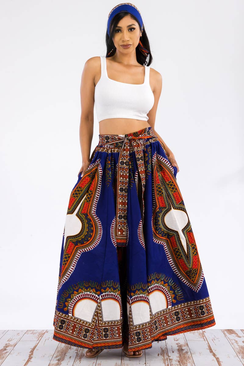 7001-D2 - Elastic Pleated Skirt with Headband