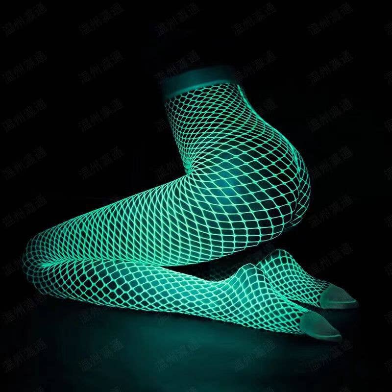 Glow in the Dark Fishnet Stockings