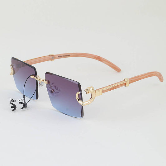Luxury Cheetah Rimless Sunglasses