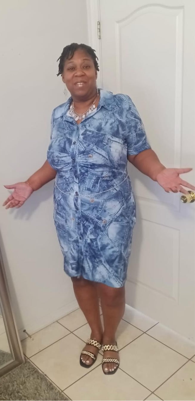 Denim Patchwork Dress