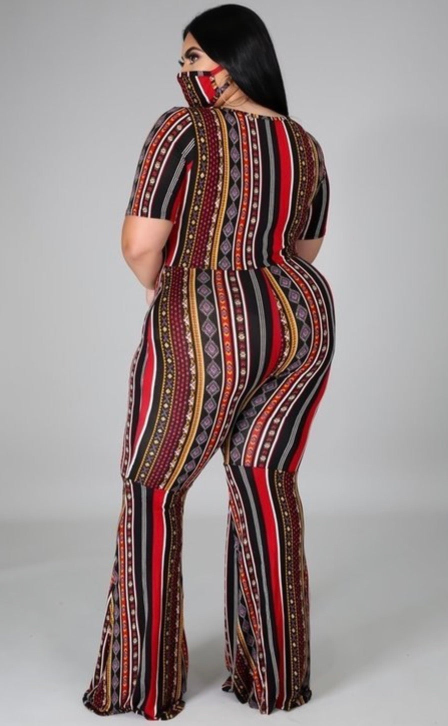 Jumpsuit with matching mask