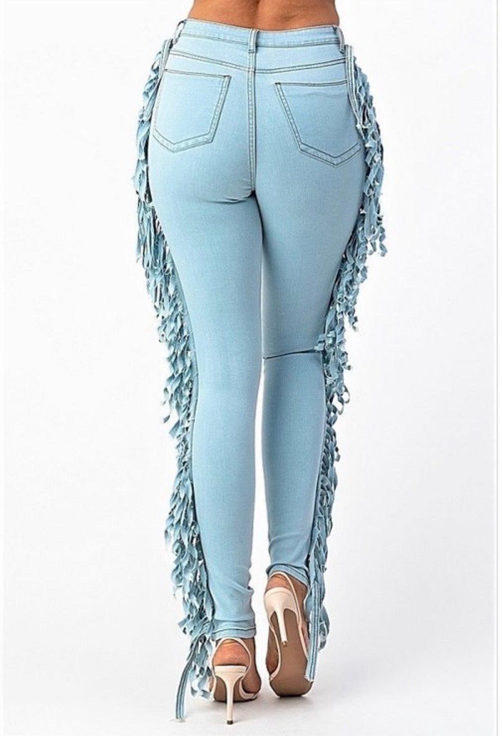 Regular Size Denim Fringe