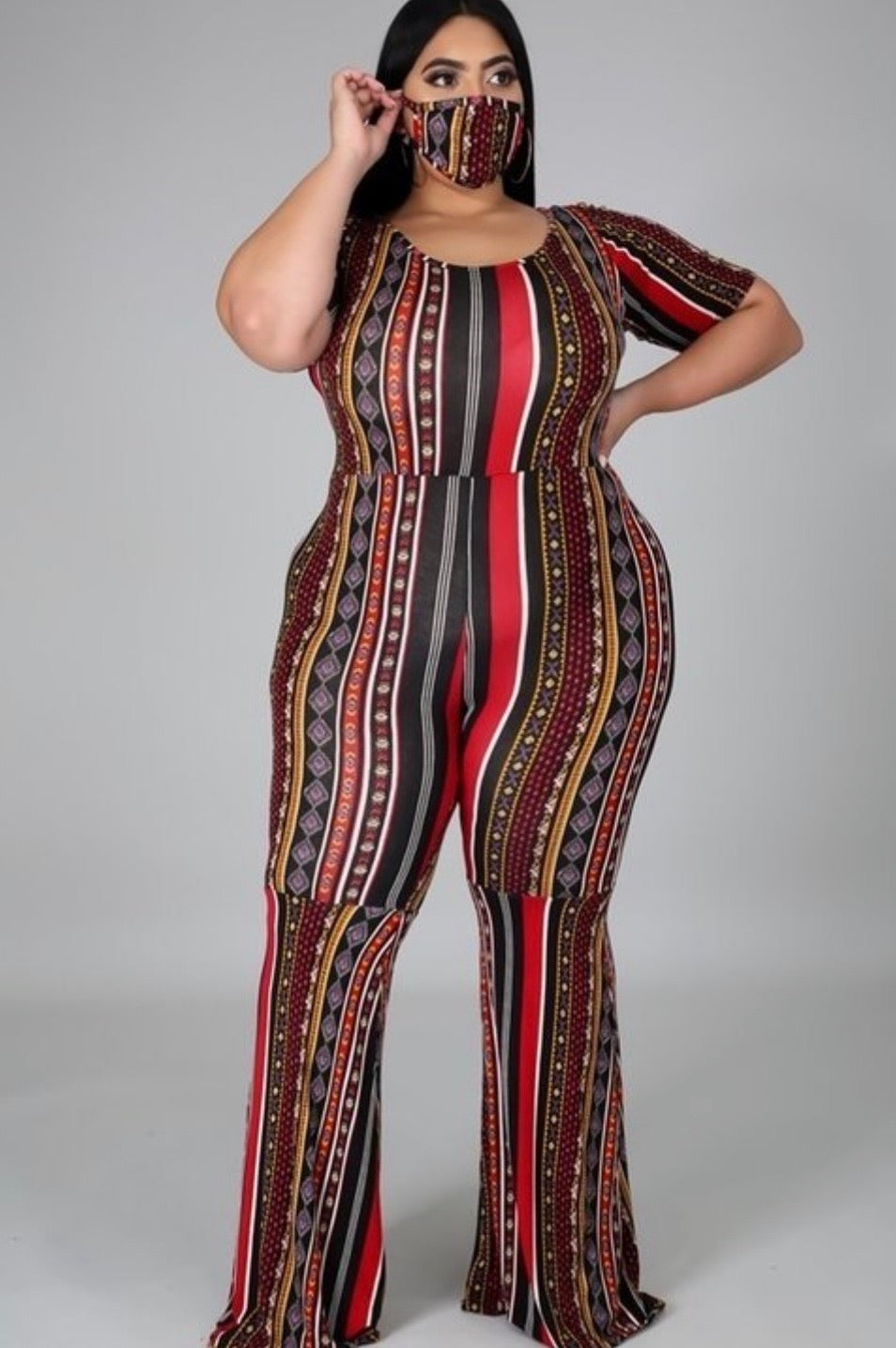 Jumpsuit with matching mask