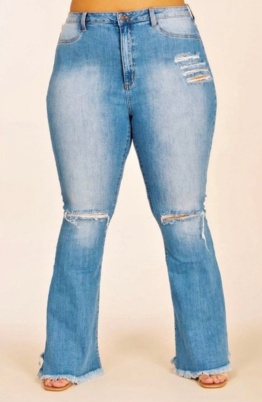 Cutting Up Denim Jeans