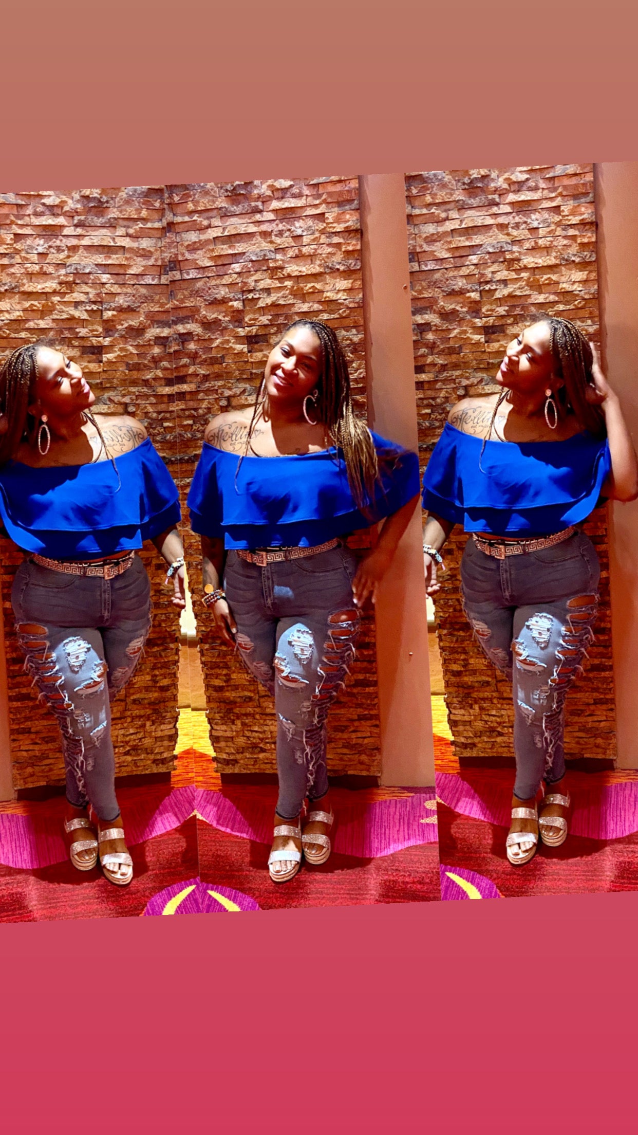 Side slit jeans