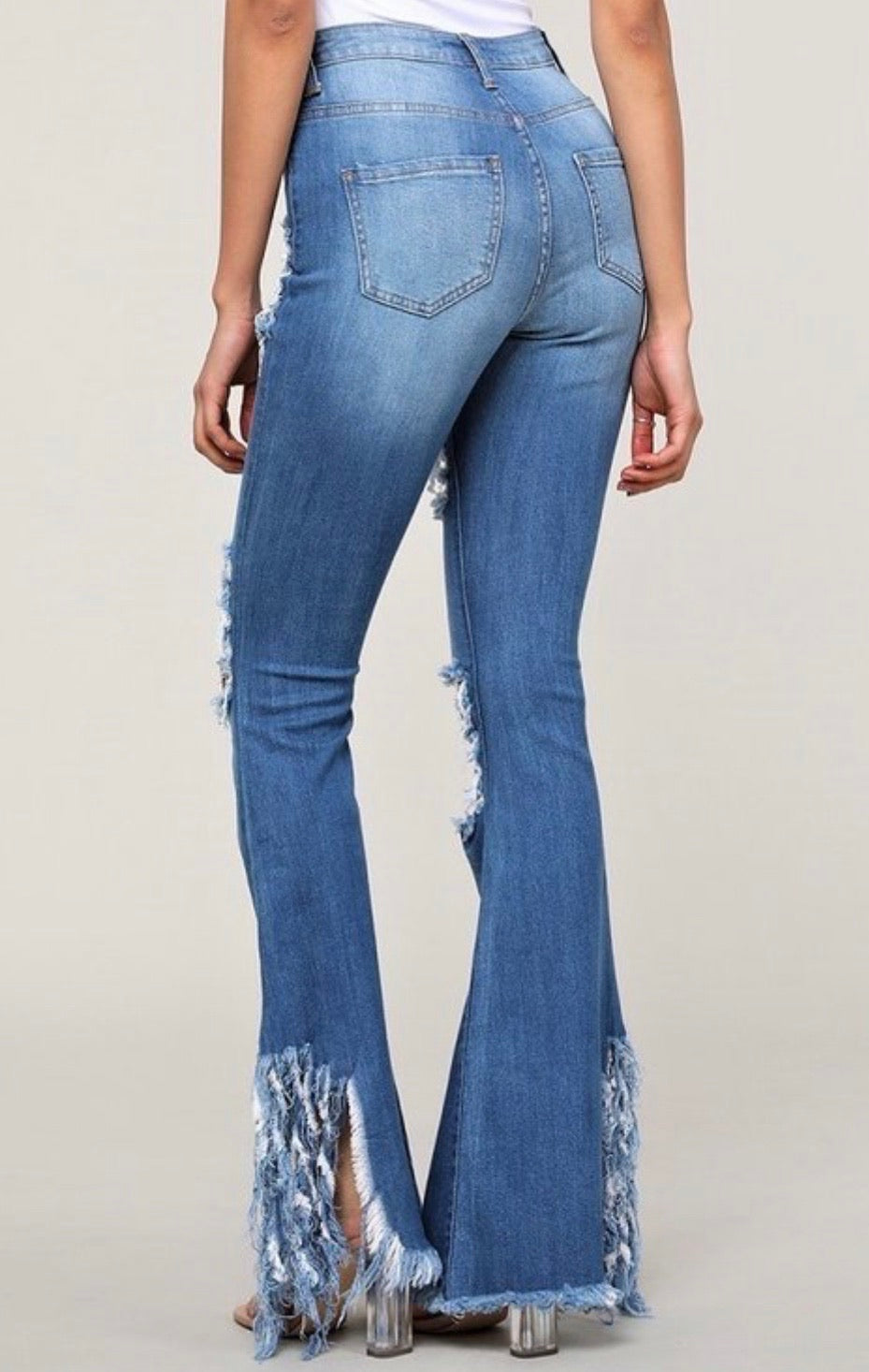 Distressed wide leg-Regular Size