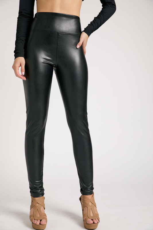 Faux-leather WB leggings