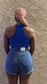 Denim skort