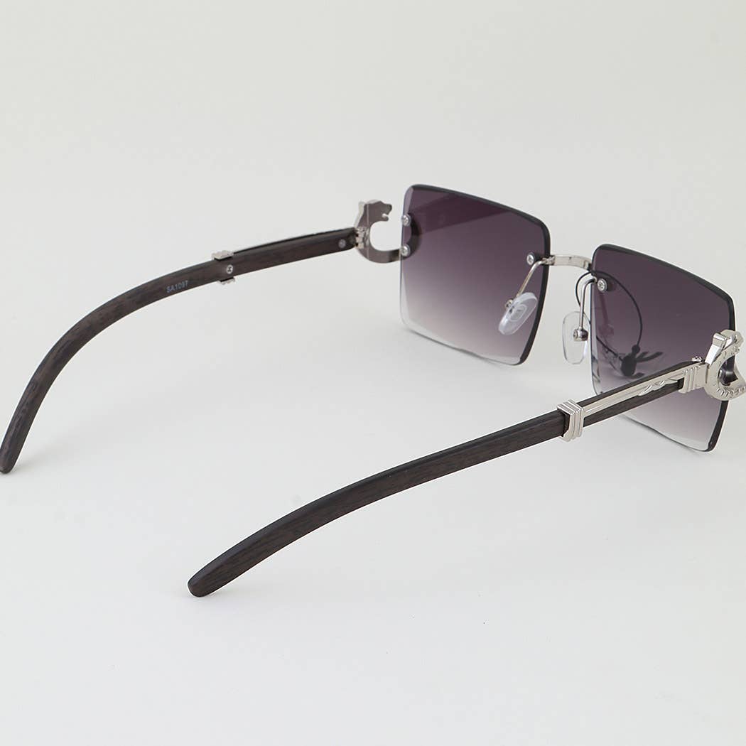 Luxury Cheetah Rimless Sunglasses