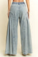 PLUS SIZE DENIM WIDE LEG FLARED PANTS