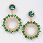 Rhinestone Earring - 2 x 3" Design