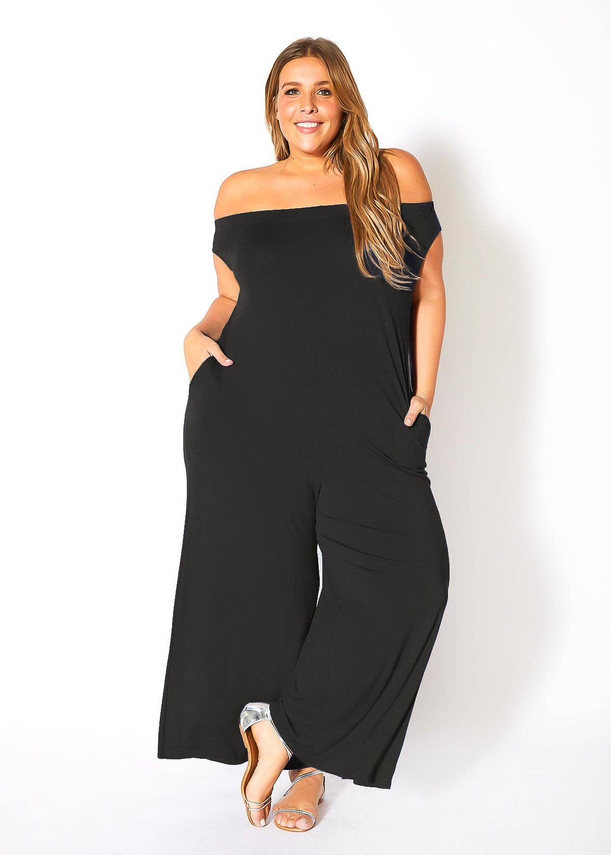 Bella Off Shoulder Wide Leg Jumpsuit