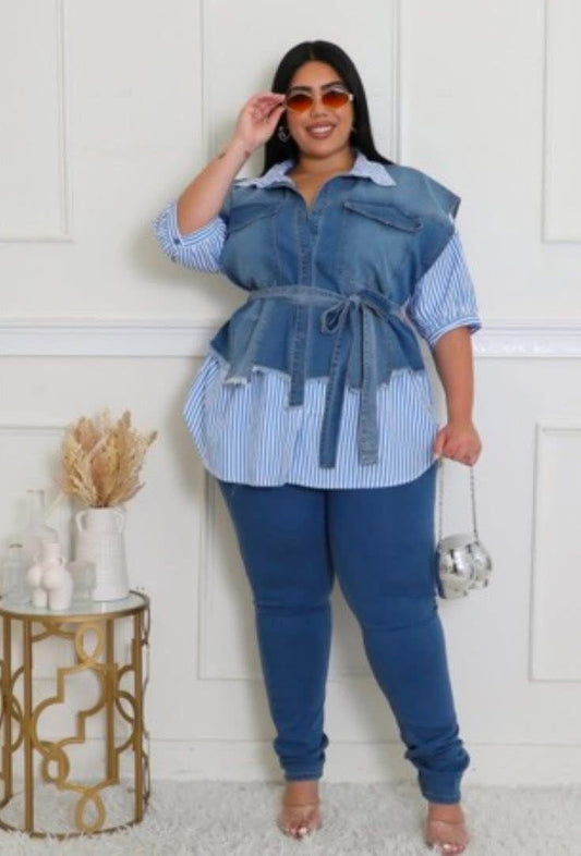 Denim Collared Shirt