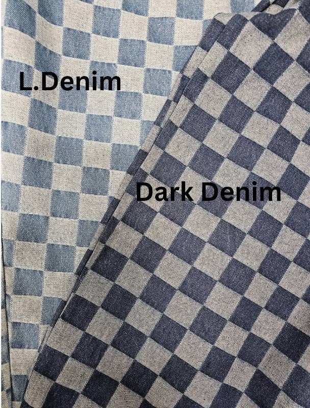 PLEATED CHECKERED HIGH WAIST BARREL PANTS