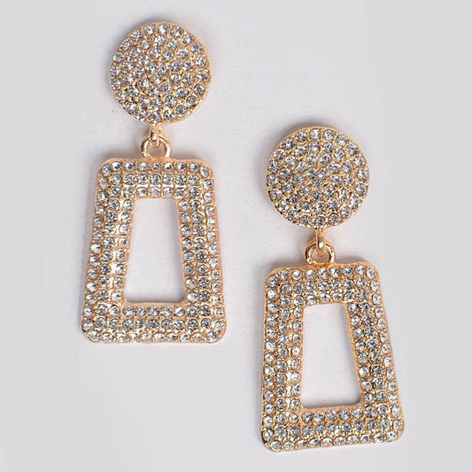 Glittered Beads Drop Earrings