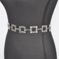 Square Metal Plus Size Chain Belt