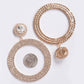 Luxury Rhinestone Circular Earrings