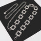 Square Metal Plus Size Chain Belt