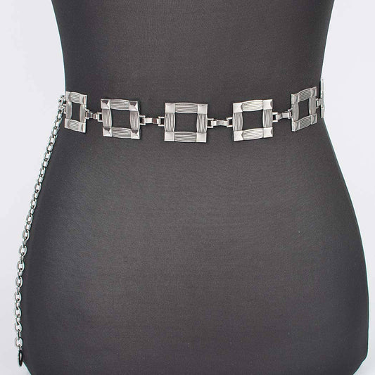 Square Metal Plus Size Chain Belt