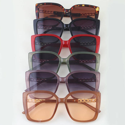 Curb Chain Box Cateye Sunglasses