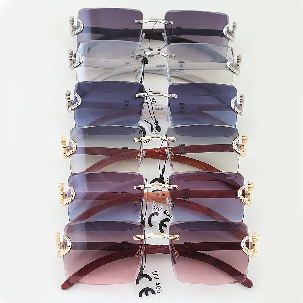 Luxury Cheetah Rimless Sunglasses