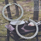 Twisted Rhinestone 60mm Hoop Earring
