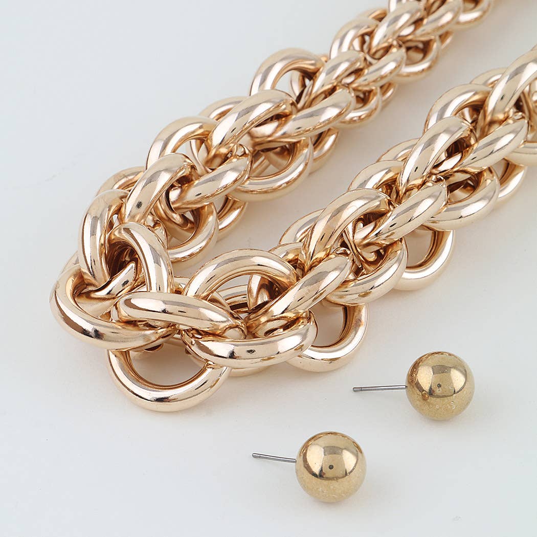 Multi Chain Link Necklace KS7184