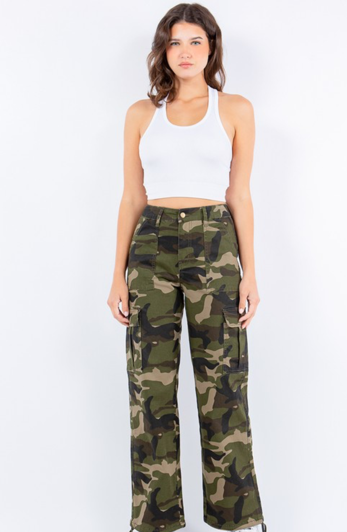 High Waist Cargo Pants (regular size)