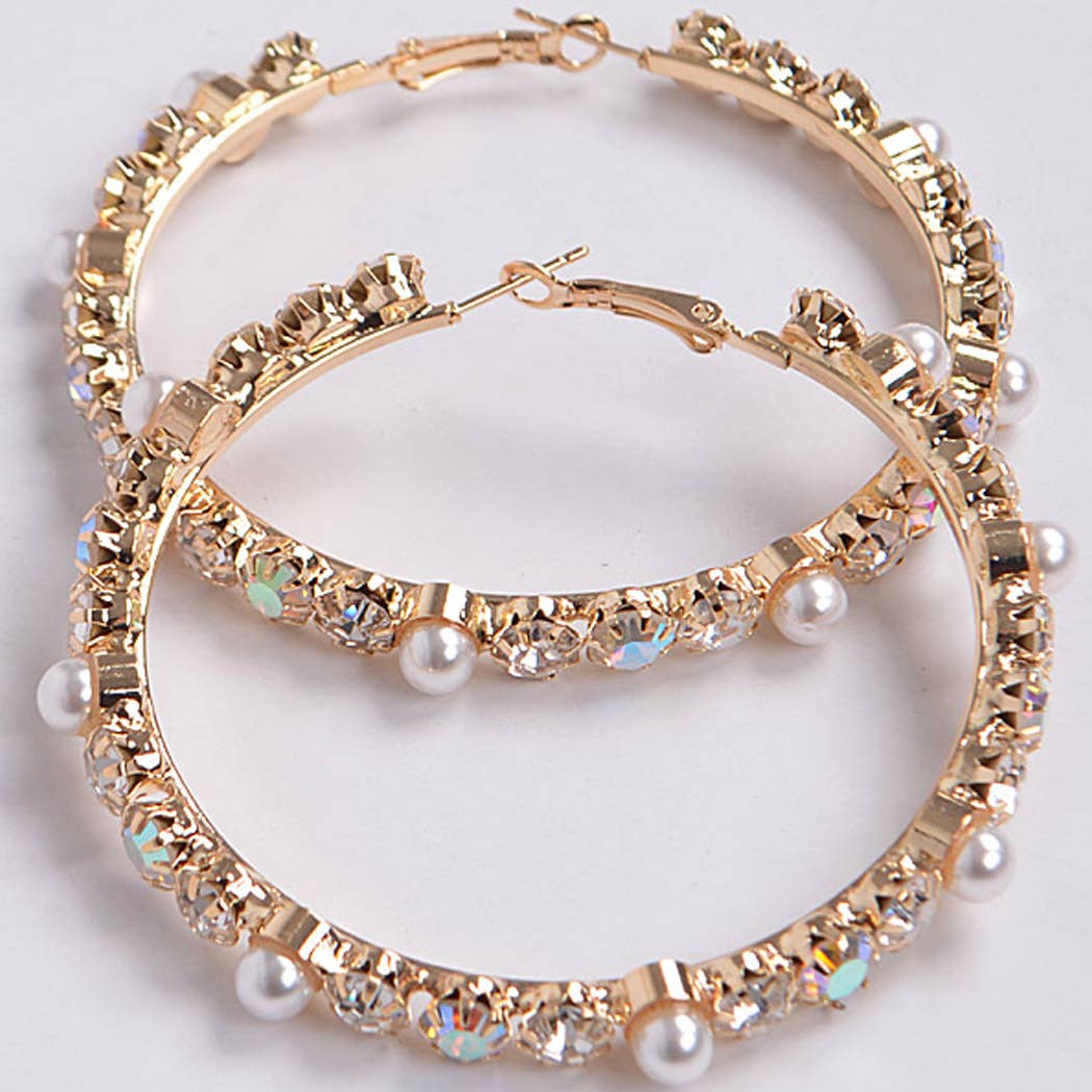 Luxury Stones Hoop Earrings