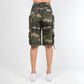 PLUS SIZE CAMOUFLAGE MULTI POCKETS CARGO JORTS-RSS30821CMP