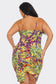 Plus Tie Dye Print Back Slit Midi Dress