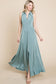 ETD-8903-PL Plus Size Solid Venezia V-Neck Maxi Dress