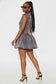 BUTTON UP POCKETS STRETCH DENIM MINI DRESS