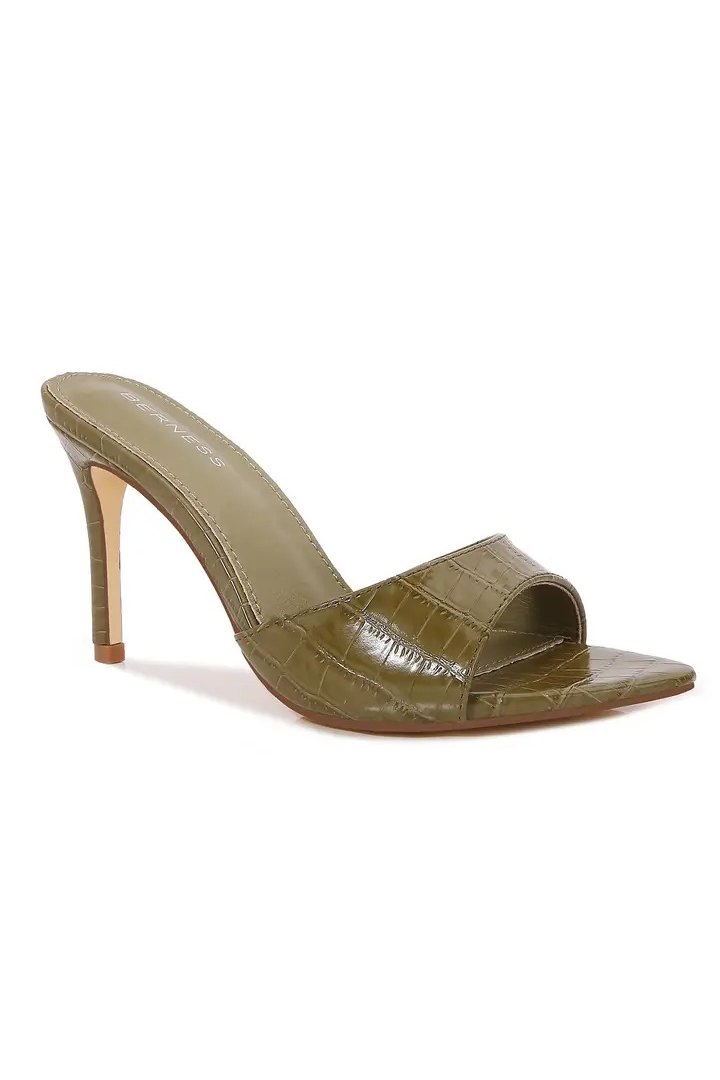 BS-JESSA - Croc-Embossed Stiletto Slide Heels