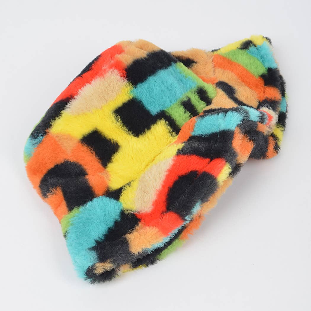 Multi Color Fur Bucket Hat